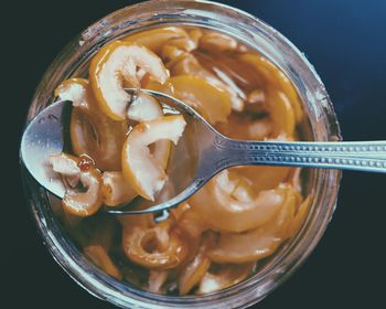 Close-up of food in bowl on table