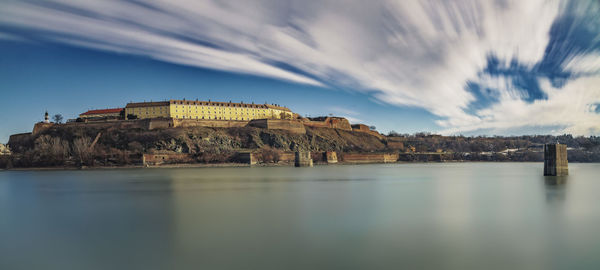 Long exposure photo of petrovaradin fortress in novi sad, serbia