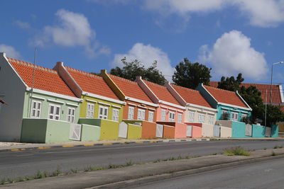 Colorful houses in a row