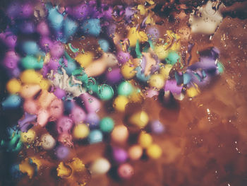 Full frame shot of raindrops on glass