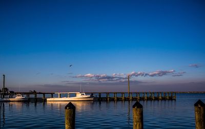 View of jetty in sea