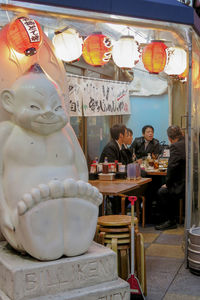 Group of people in restaurant