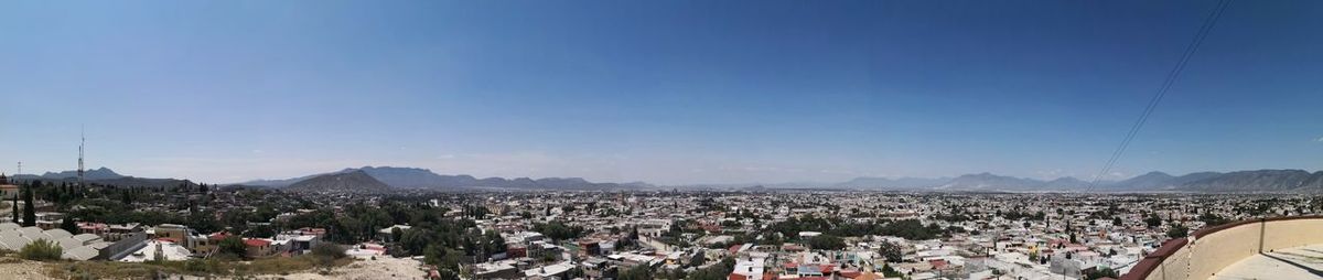 Panoramic shot of townscape against sky