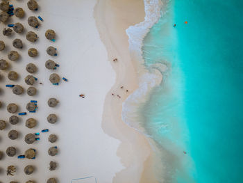 High angle view of beach