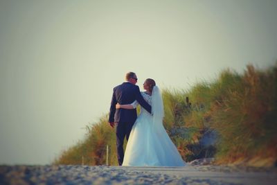 Woman standing on landscape