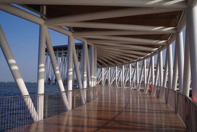 View of bridge in sea