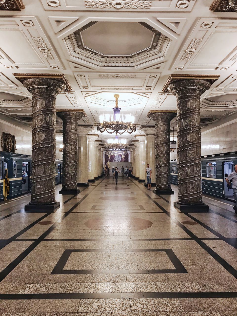 VIEW OF ILLUMINATED UNDERGROUND WALKWAY