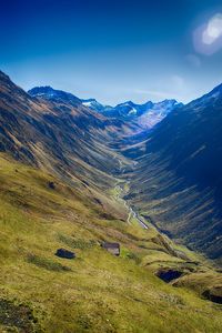 Scenic view of mountain range