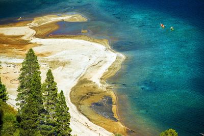 High angle view of sea