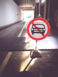 Close-up of road sign