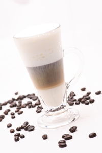 Close-up of coffee cup on table