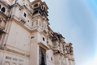 Low angle view of buildings against sky