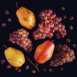 High angle view of fruits on table