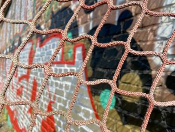 Full frame shot of chain swing