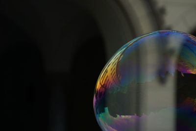 Close-up of water drops on glass