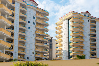 Modern apartment complex. residential real estate in turkey. residential building against the sky.