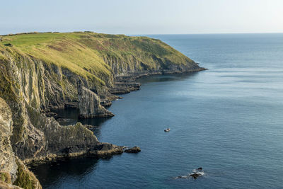 Kinsale, ireland - august 28 2021 the old head of kinsale and cliffs