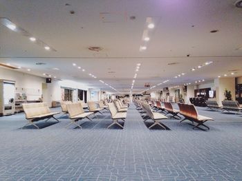 Empty chairs in restaurant