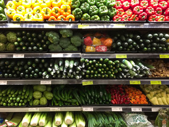 Vegetables for sale at market stall