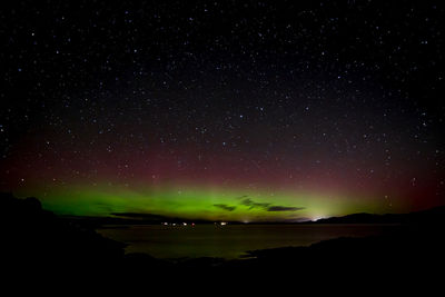 Scenic view of star field against sky at night