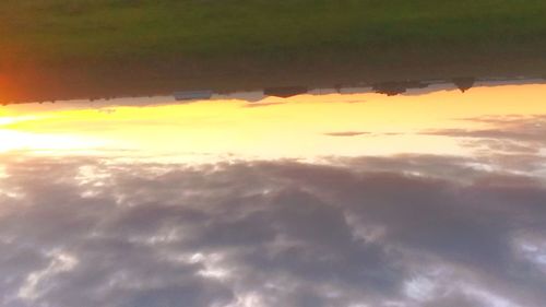 Low angle view of clouds in sky during sunset