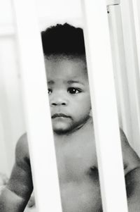 Close-up portrait of cute baby