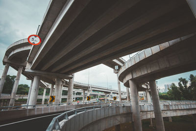 Low angle view of bridge against sky