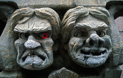 Portrait of carvings