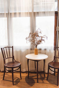 Table and chairs at home