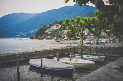 Boats in river