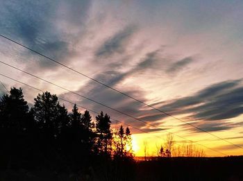 Dramatic sky over landscape