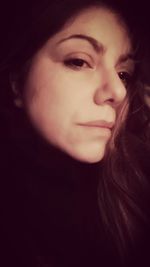 Close-up portrait of a beautiful young woman