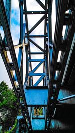 Low angle view of bridge against sky