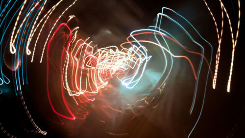 Light trails at night