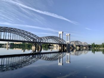 Bridge over river against sky