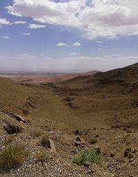 Scenic view of desert against sky