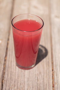 Close-up of drink in glass on table