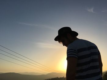 Low angle view of sky at sunset