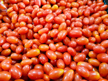 Full frame shot of oranges at market stall