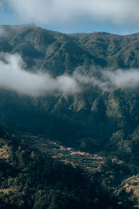 High angle view of landscape against sky