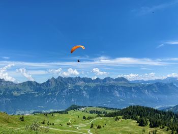 Scenic view of mountain against sky