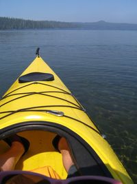Cropped image of boat in water