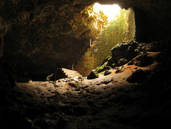 Rock formation in water