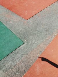 High angle view of footpath