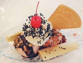 Close-up of cake on plate