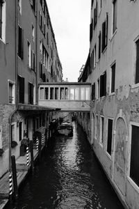 View of canal along buildings