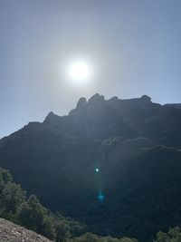 Scenic view of mountains against clear sky