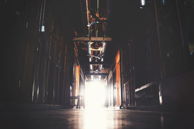 Surface level view of corridor in factory