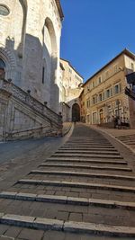 Surface level of historic building against sky in city