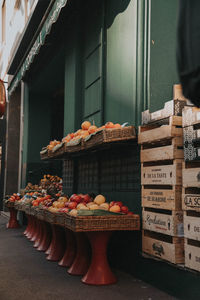 Food for sale at market stall